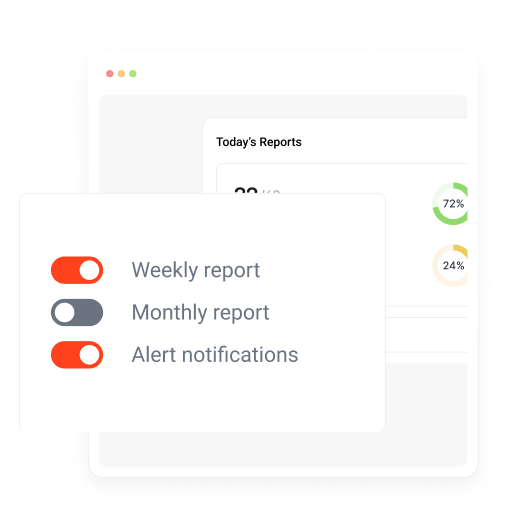 Report frequency and notification settings in DMARCeye